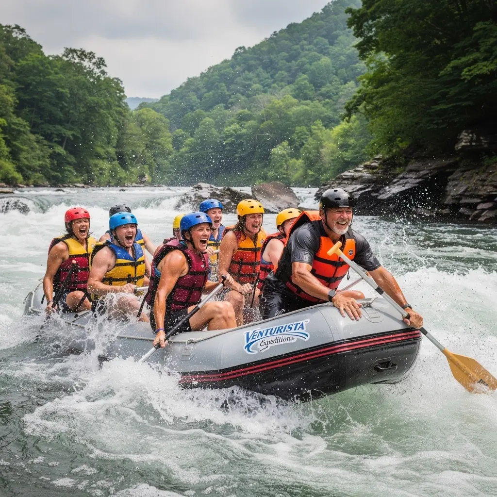 Przewodnik prowadzący wycieczkę wzdłuż malowniczej trasy w parku narodowym.