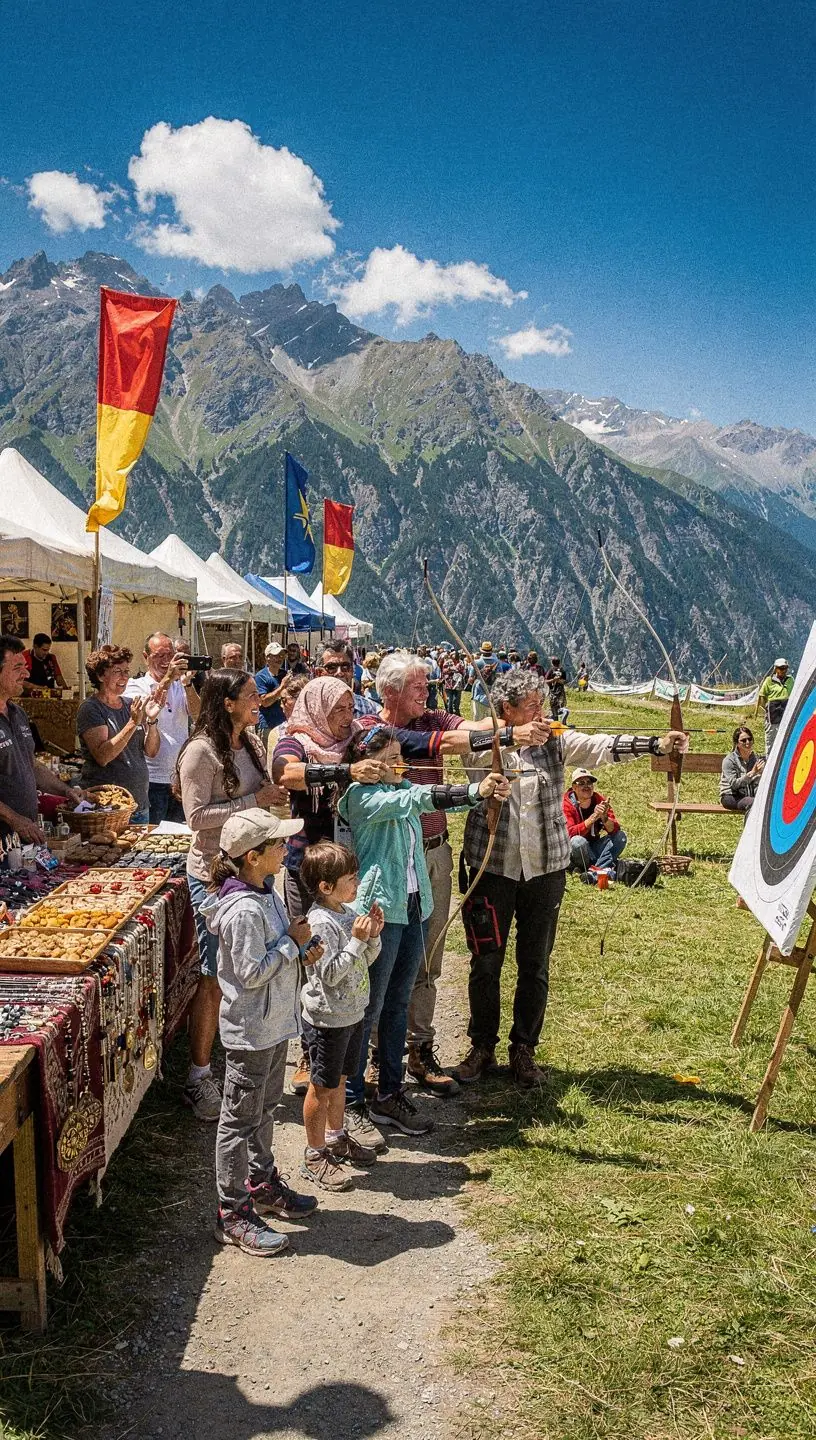 Planowanie wakacji z profesjonalnym doradcą podróży w malowniczej scenerii górskiej.