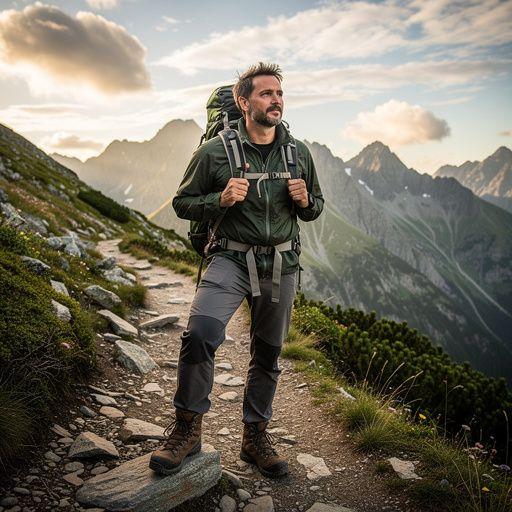 Rodzina odkrywająca szlaki turystyczne w gęstym lesie, z uśmiechami na twarzach.